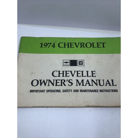 1974 CHEVROLET CHEVELLE OWNERS MANUAL. VINTAGE. Read - Picture 2 of 10